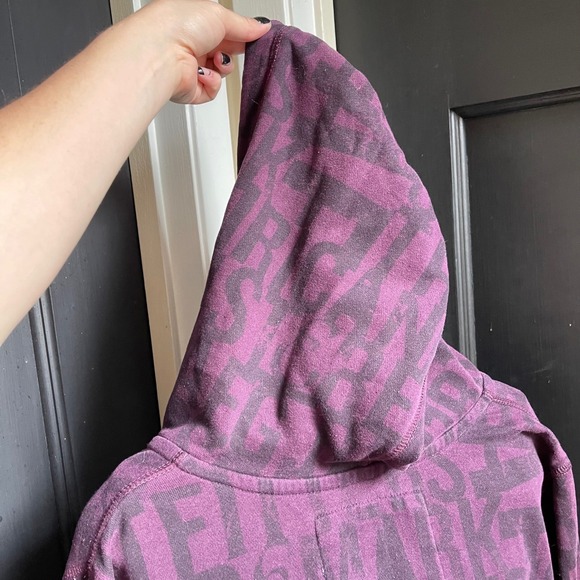 Vintage y2k 2000 Womens Purple American Eagle Logo Full Zip Hoodie Medium - Picture 8 of 12